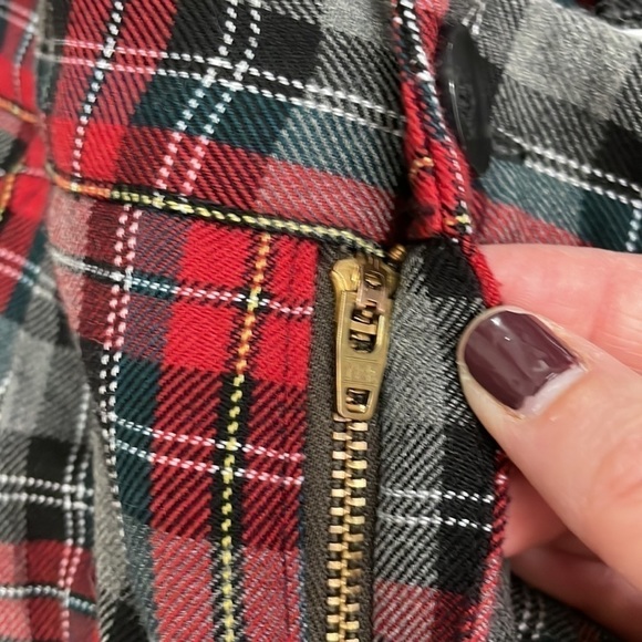 Urban Renewal linen high waisted pleats plaid pants made in USA - Picture 9 of 9